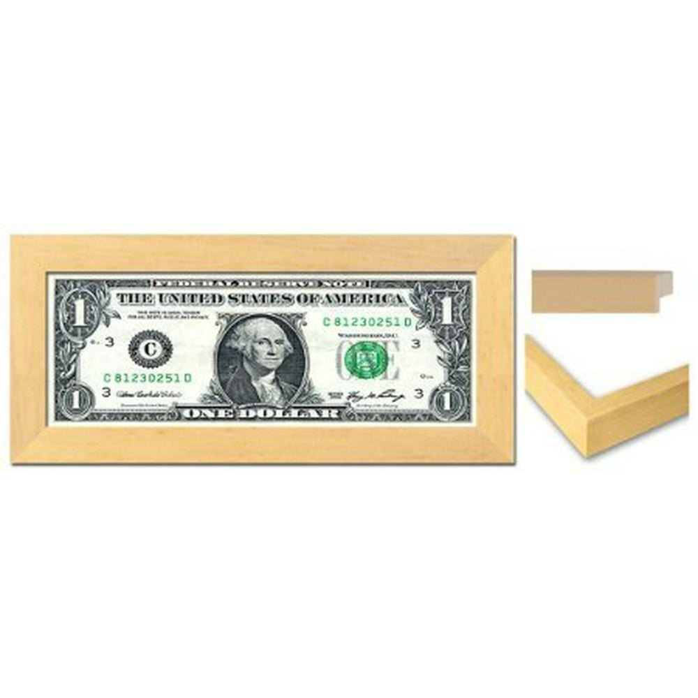 Business First Dollar Frame Natural Wood, Proudly display the frist dollar your business