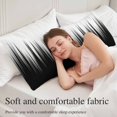 thumbnail image 5 of Black White Body Pillow Covers 20"x54", Modern Geometric Abstract Gradient Striped Soft Brushed Microfiber Breathable Throw Pillow Covers, Decorative Pillowcase with Zipper for Couch Sofa Bedroom, 5 of 9
