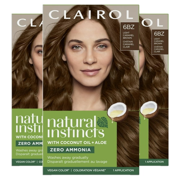 Tinte de pelo Clairol Natural Instincts 6BZ Marrón caramelo claro