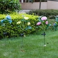 thumbnail image 3 of Luces de rosas con energía solar y estaca para jardín, lámpara decorativa para exteriores para caminos y patios (flores amarillas con mariposas), 3 of 6