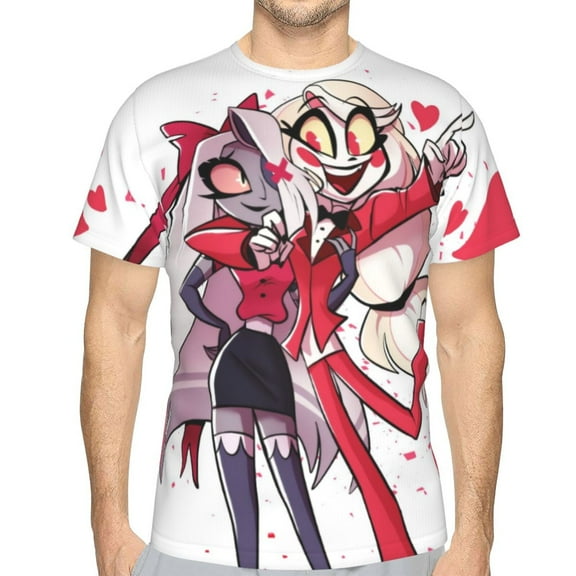 Hazbin Hotel Unisex 3d Pattern Printed Short Sleeve T-Shirts Casual Graphics Tees Small