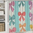thumbnail image 6 of Patifu Hearts Bows Bathroom Décor Set with Hooks, 100% Polyester Stylish Shower Curtain, Waterproof and Easy to Install, Chic Modern Bathroom Decor, HD Print, Machine Washable 60"x72, 6 of 7