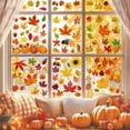 thumbnail image 7 of CCOCC Thanksgiving Fall Maple Leaf Sticker,Autumn Window Clings for Glass,Window Decals for Halloween Thanksgiving Decor,Reusable Static Leaves Autumn Stickers Decor Home Office Classroom, 7 of 7