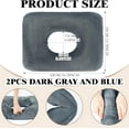 thumbnail image 5 of 2 Pcs Sitting Donut Pillow for Tailbone Pain, Hemorrhoids, Bed Sores, Pregnancy, Pain Relief Seat Cushion Anti Decubitus Donut Cushion Donut Shaped Postpartum Pillow for Home (Gray, Blue), 5 of 6