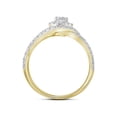 thumbnail image 2 of Diamond Princess 14kt Yellow Gold Round Diamond Bridal Wedding Ring Band Set 1-1/4 Cttw, 2 of 3