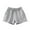 Flower Grey, variant on Hotiary Girls Cotton Pull on Stretch Tie Shorts with Knit Waistband Kids Solid Color Breathable Running Biker Shorts with Pocket Toddler Child for 2 Years-12 Years