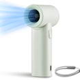 thumbnail image 1 of Mini Ventilador de Mano Verde para Viajes, Playa: Alimentado por Batería, Turbotecnología de Aire, Tiempo de Ejecución de 14 Horas, Pantalla LED, 1 of 7