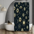thumbnail image 2 of Golden Sun Moon and Stars Shower Curtain Blue Background Celestial Shower Curtains Decorative for Bathroom Waterproof Fabric Shower Curtain with Hooks 36x72 Inches, 2 of 6