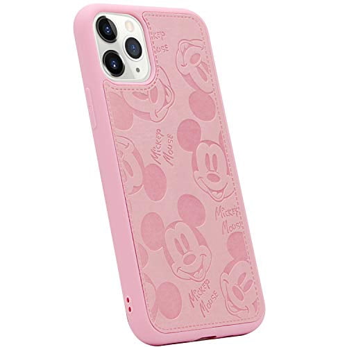 Mc Fashion Iphone 11 Pro Case Cute Cartoon Mickey Mouse Solid Color Faux Pu Leather Full Body Protective Skin Soft Tpu Case For Apple Iphone 11 Pro 5 8 Inch Baby Pink Walmart Com