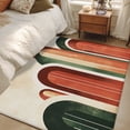 thumbnail image 6 of Abstract Boho Area Rug 4x6 Washable Rug Non Slip Vintage Minimalist Arch Geometric Red Orange Large Area Rug Indoor Floor Carpet for Entryway Bedroom Kitchen Living Room Office Dining Room Nursery, 6 of 9