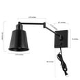 thumbnail image 3 of JONATHAN Y Cary 5.75" Iron Contemporary Swing Arm LED Wall Sconce, Oil Rubbed Bronze, 3 of 8