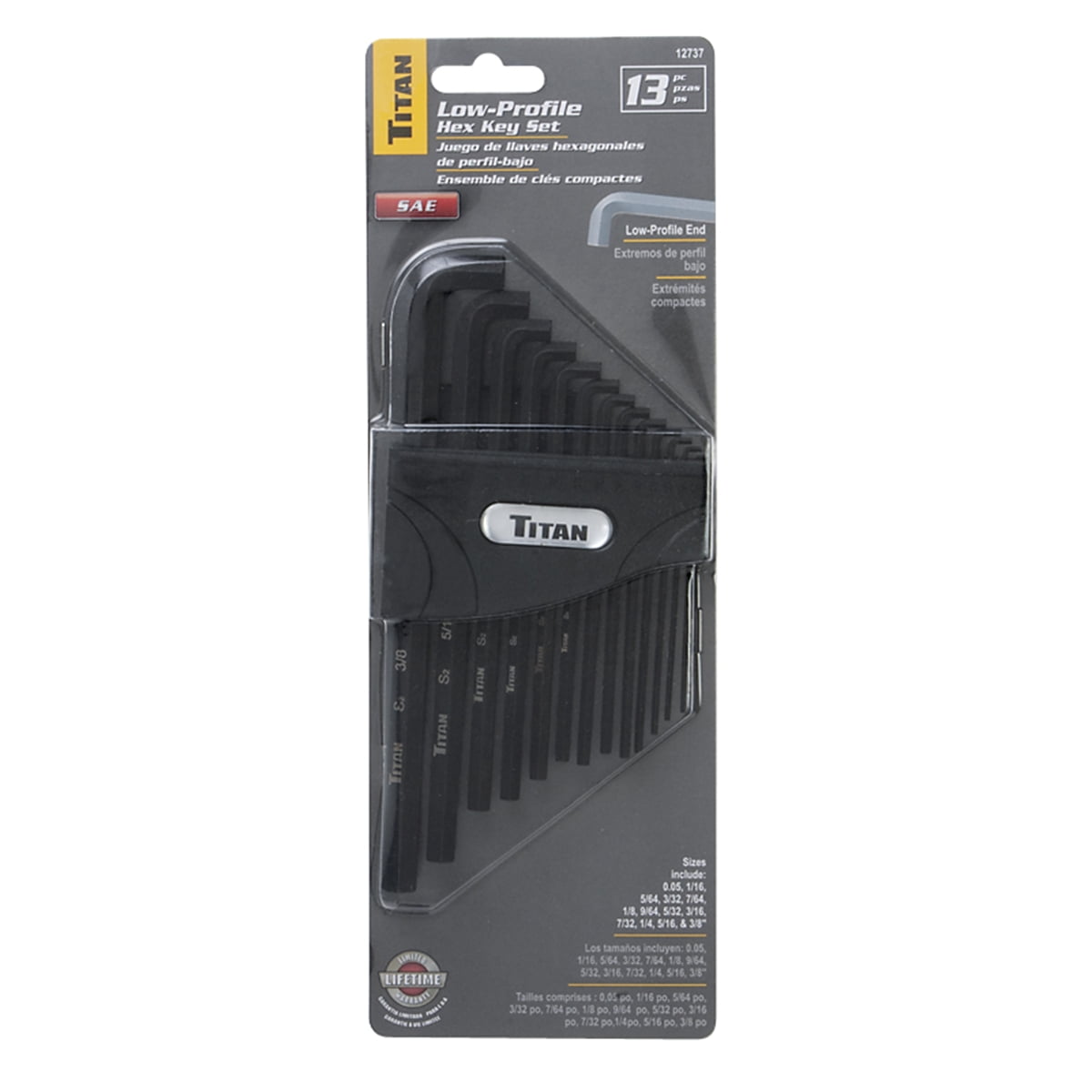 Titan TIT12737 Hex Key Set (13 Piece SAE Low Profile) Walmart Canada