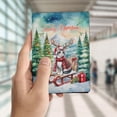 thumbnail image 4 of Merry Christmas Santa Reindeer Antlers Manx Sleigh Xmas Winter Holiday Travel Passport Wallet Cat Lover Kitten Owner Gifts PU Leather Passport Holder Cover - 00023, 4 of 5
