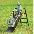 thumbnail image 2 of SPI Bronze and Verdigris Finish Sliding Frogs Garden Statue, 2 of 3