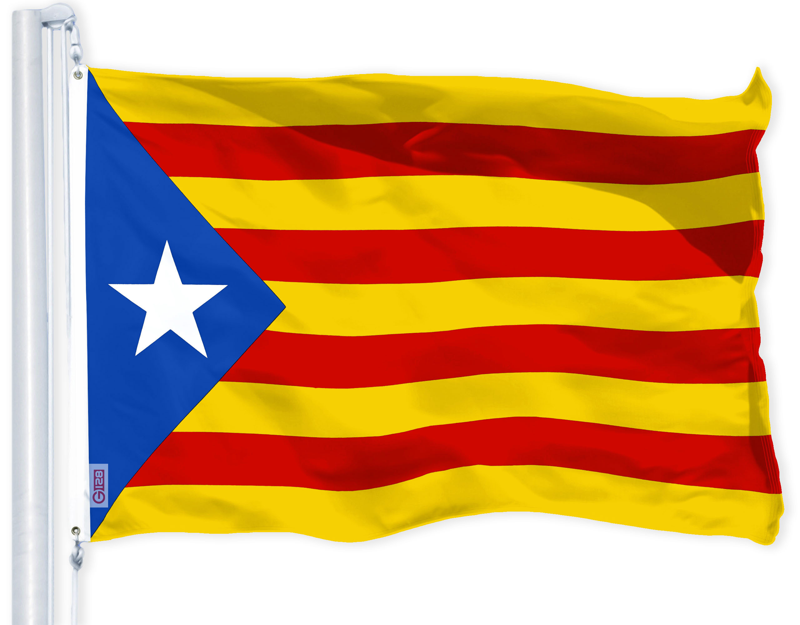 G128 Combo Pack: USA American Flag 3x5 Ft 150D Printed Stars & Blue Estelada Flag 3x5 Ft 150D Printed
