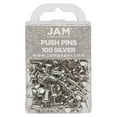 thumbnail image 4 of JAM Paper Push Pins, Silver and Gold, 200/Pack, 4 of 5