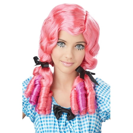 Doll Curls Costume Wig (Coral/Magenta)