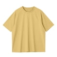thumbnail image 5 of Atogsazn Kids Boys Summer T-shirt Children Casual Crew Neck Short Sleeve Tshirt Pullover Loose Fit Tops Tee Khaki 11-12 Years Fashion, 5 of 6