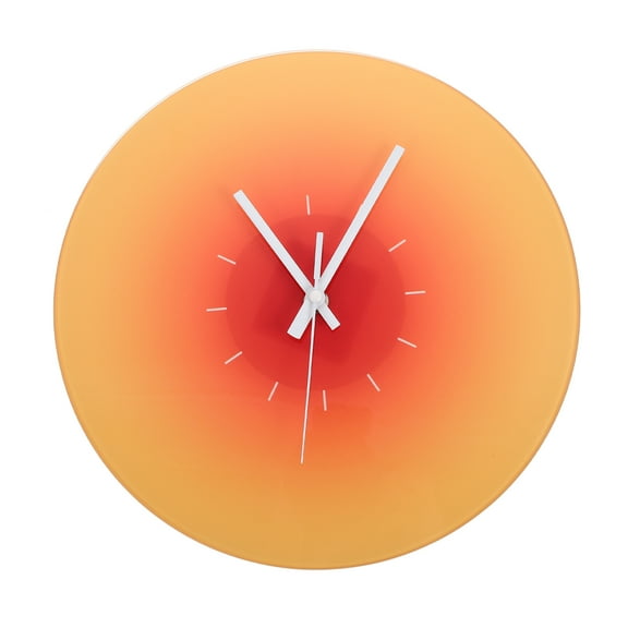 COMPUKAS Wall Clock Multi 1Pcs 12 Inches Round Glass Modern Art Atmosphere