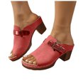 thumbnail image 6 of Mostsola Heeled Sandals for Women 2025 Open Toe Slippers Block Heel Pumps Shoes Casual Slides, 6 of 9