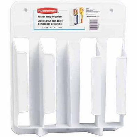 Rubbermaid Kitchen Wrap and Bag Organizer, White
