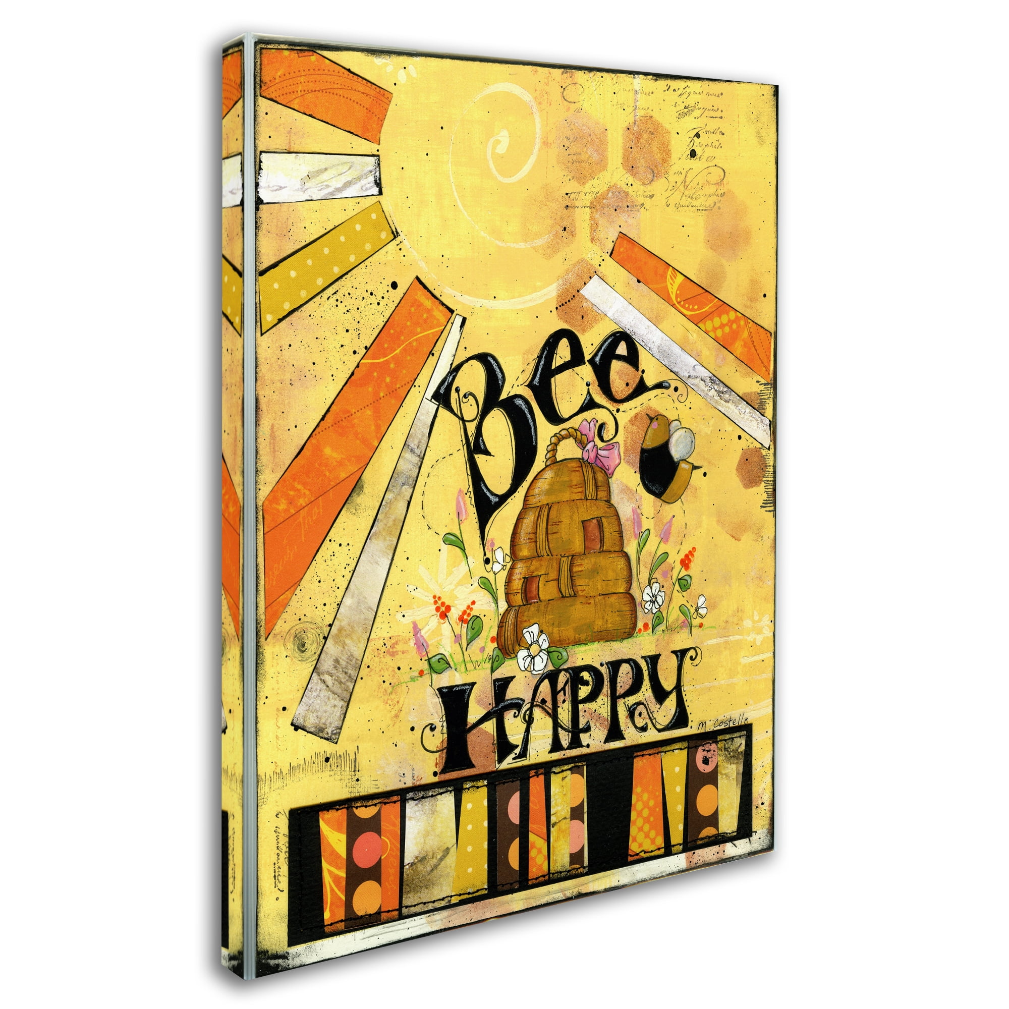 Trademark Fine Art 'Bee Hive Happy' Canvas Art by Maureen Lisa Costello