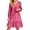 Hot Pink, variant on Wdgfv Women's Fall Dresses Midi Dress Casual Loose Fit Long Sleeve V Neck Dresses Wedding Guest Dress