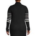 thumbnail image 2 of What's Next Women's and Women's Plus Striped Flyaway Cardigan Sweater, Midweight, Sizes XS-4X, 2 of 5