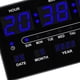 thumbnail image 5 of Reloj de pared digital moderno, con fecha de temperatura interior y reloj despertador con pantalla LED de silencio de 24 para azul BLESIY reloj digital grande, 5 of 5