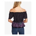 thumbnail image 2 of CECE Womens Black Short Sleeve Off Shoulder Top Size: XS, 2 of 2