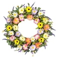 thumbnail image 2 of Corona rústica de flores para la decoración navideña del hogar | Corona de follaje artificial para puerta, 2 of 6