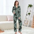 thumbnail image 4 of FORMRS Womens Pajama Set Long Sleeve Top and Pants with Pockets Soft Comfy Lounge Sleepwear, Sizes S-2XL, Mystic Crows Pattern, 4 of 7