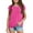Hot Pink, variant on Girls Summer Hooded T Shirts Casual Loose Fit Round Neck Pocket Tees for Beach School Outing