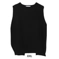thumbnail image 4 of Qarigey Primavera otoño mujer chaleco portátil lavable Color sólido elegante térmico transpirable suelto señoras sin mangas suéter ropa Prendas para la parte del cuerpo Negro XXL, 4 of 6