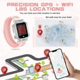thumbnail image 3 of SHANNA 4G Smart Watch for Girls Boys, Smart Watch Phone with Calling, SOS, GPS, Camera, Flashlight, GPS Tracker for 3-12 Years Kids Birthday Xmas Gift, Pink, 3 of 7
