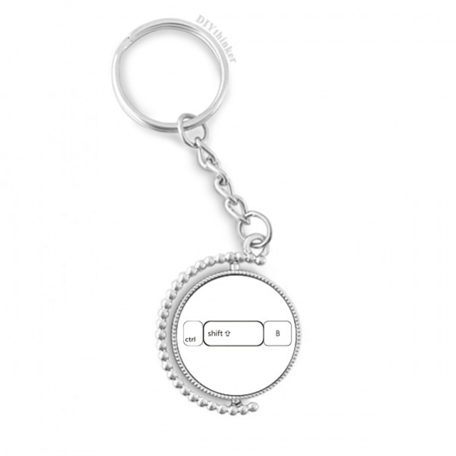 Symbole du Clavier ctrl shift b Rotatif Porte-Clés Accessoires de Disque clip Chaîne