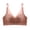 Coffee, variant on Women Solid Color Push Up Wireless Seamless Bra Mesh Cross Brassiere Underwear,Beige,36/80C