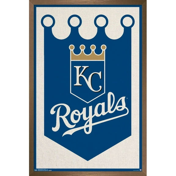 MLB Kansas City Royals - Logo 15 Wall Poster, 14.725" x 22.375", Framed