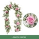thumbnail image 3 of Guirnalda de vid de flores falsas, rosa artificial para fiesta de boda (rosa de 6.1 pies), 3 of 5