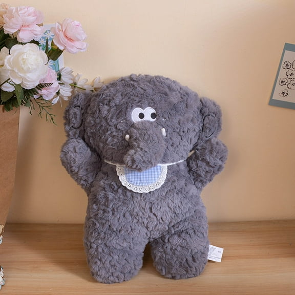 19.6in Elephant Stuffed Animal Plush Toy , Toy Pillow for Christmas, Birthday Gift，Sofa Bed Home Decoration，Gray