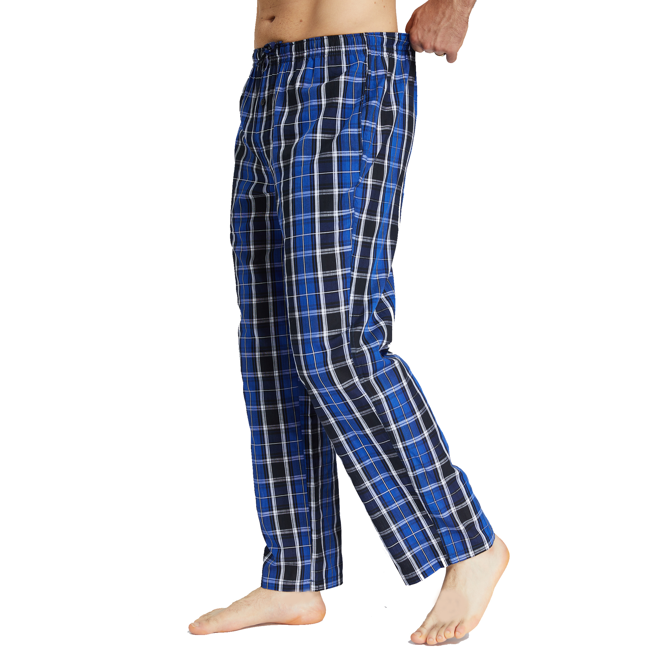 Onimisc Men's Cotton Pajama Pants, 3-Pack Plaid photo 3
