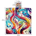 thumbnail image 2 of Musical Note Canvas Beach Blanket - Extra Large Picnic Mat for Outdoor Family Gatherings, Beach Trips, and Camping - Waterproof and Sand - Durable and Easy to Clean - 200x150cm, 2 of 6
