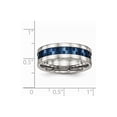 thumbnail image 2 of Stainless Steel Polished Blue Ip-plated 8.00mm Band Ring - Size 13, 2 of 2