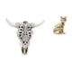 thumbnail image 1 of Decoración de pared con cabeza de , estatua de gato, adorno de pared, escultura de animal, colgante de pared, artesanía tribal con cabeza de toro,, 1 of 8