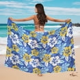 thumbnail image 4 of Uourmeti Trippy Hibiscus Beach Cover Ups for Women Chiffon Beach Pareos Soft Scarf Blouse for Swimwear, 4 of 7