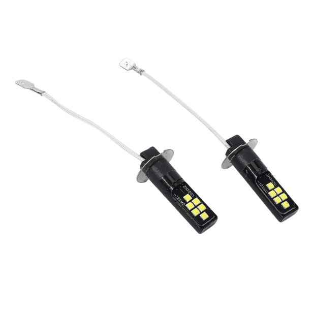 H3 Led 12v 12smd Luz 3030 Chipset,w5w 194 Bombilla Led Blanca Paquete De 2
