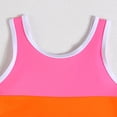 thumbnail image 6 of Ticikt Girls Color Block Two Piece Bikini Set, U-Neck Sleeveless Split Kids Summer Swimwear,Color:Orange,Size:3-4 Years, 6 of 8