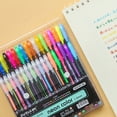 thumbnail image 3 of Amdohai Multi Color Rainbow Highlighter Gel Pen Ball Point Pens Handles Writing Colorful Ink for Scrapbooking Drawing Student Painting, 3 of 8