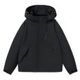 thumbnail image 4 of DHFJKG Rain Jacket For Women Solid Color Lightweight Windbreaker Loose Fit Zipper Raincoat Hiking Outfits With Hood Plus Size Fashionable Coats, 4 of 4