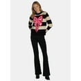 thumbnail image 6 of 99 Jane Street Women’s and Women's Plus Striped Sweater with Bow Design, Sizes XS-4X, 6 of 6